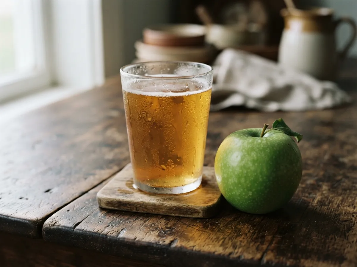 Un verre de cidre fermier